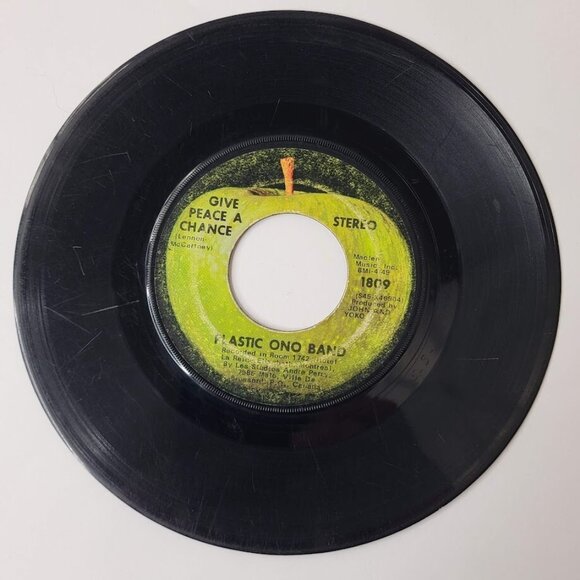 Plastic Ono Band Give Peace A Chance / Remember Love 45 RPM 7" Vinyl John Lennon - Picture 2 of 5